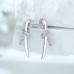 Bowknot earrings light luxury ladies fashion 925 silver earrings
