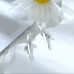 Bowknot earrings light luxury ladies fashion 925 silver earrings