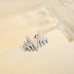 Twisted heart earrings zircon earrings high-end silver jewelry silver earrings