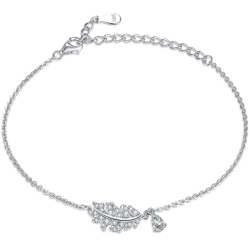 Forest leaf bracelet high-end fashion silver jewelry