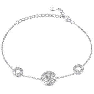 Time Diamond Plate Bracelet Niche Design Silver Jewelry