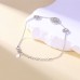 Time Diamond Plate Bracelet Niche Design Silver Jewelry