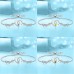 Hand jewelry aquamarine colored gemstone heart bracelet