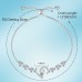 Hand jewelry aquamarine colored gemstone heart bracelet