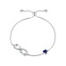 Aquamarine crystal bracelet niche jewelry love bow bracelet