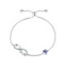 Aquamarine crystal bracelet niche jewelry love bow bracelet