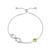 Aquamarine crystal bracelet niche jewelry love bow bracelet