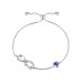 Aquamarine crystal bracelet niche jewelry love bow bracelet