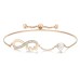 Aquamarine crystal bracelet niche jewelry love bow bracelet