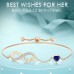 Aquamarine crystal bracelet niche jewelry love bow bracelet