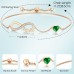 Aquamarine crystal bracelet niche jewelry love bow bracelet
