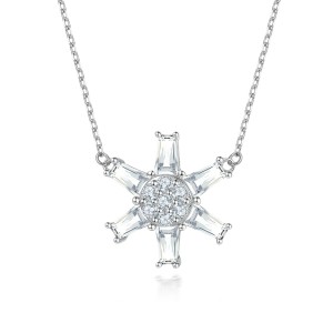 Zircon Star Necklace Fashion Snowflake Sunflower Pendant Pendant